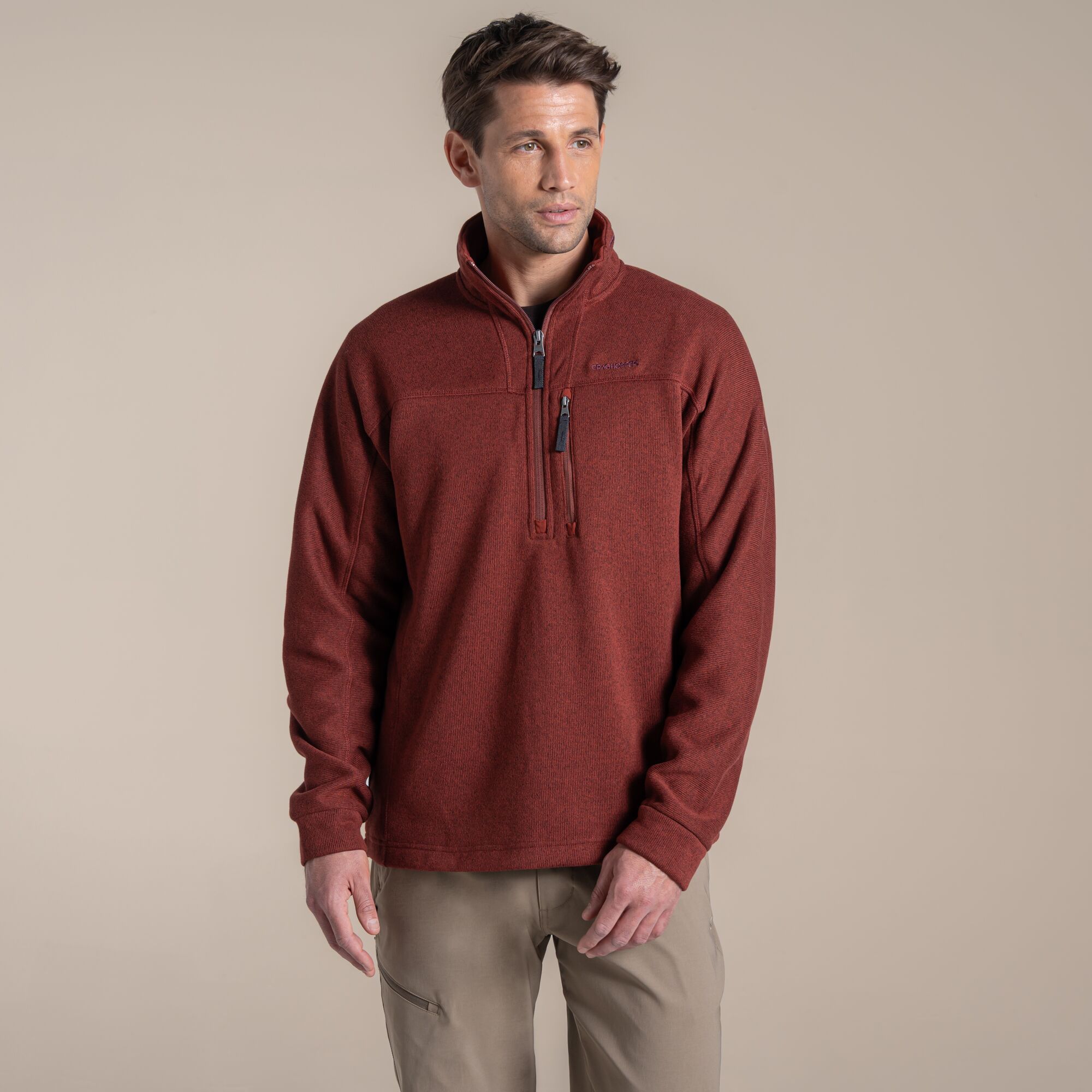 Torney III Half Zip-Red Jasper
