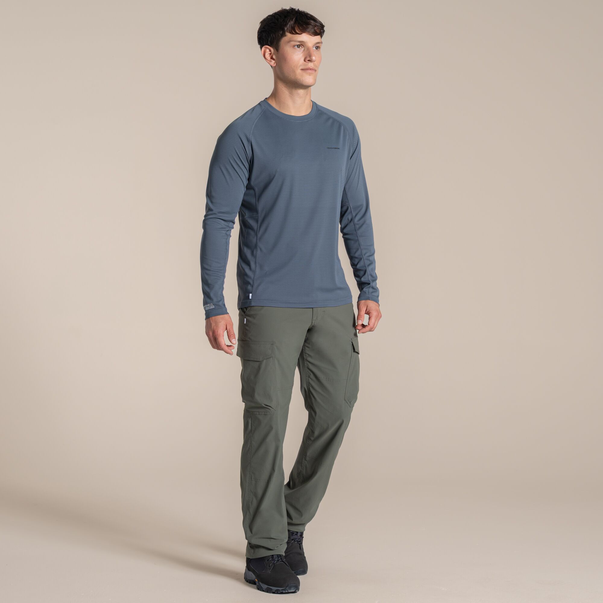 NosiLife SolarShield+ Long Sleeved T-Shirt-Dark Pewter - Image 2