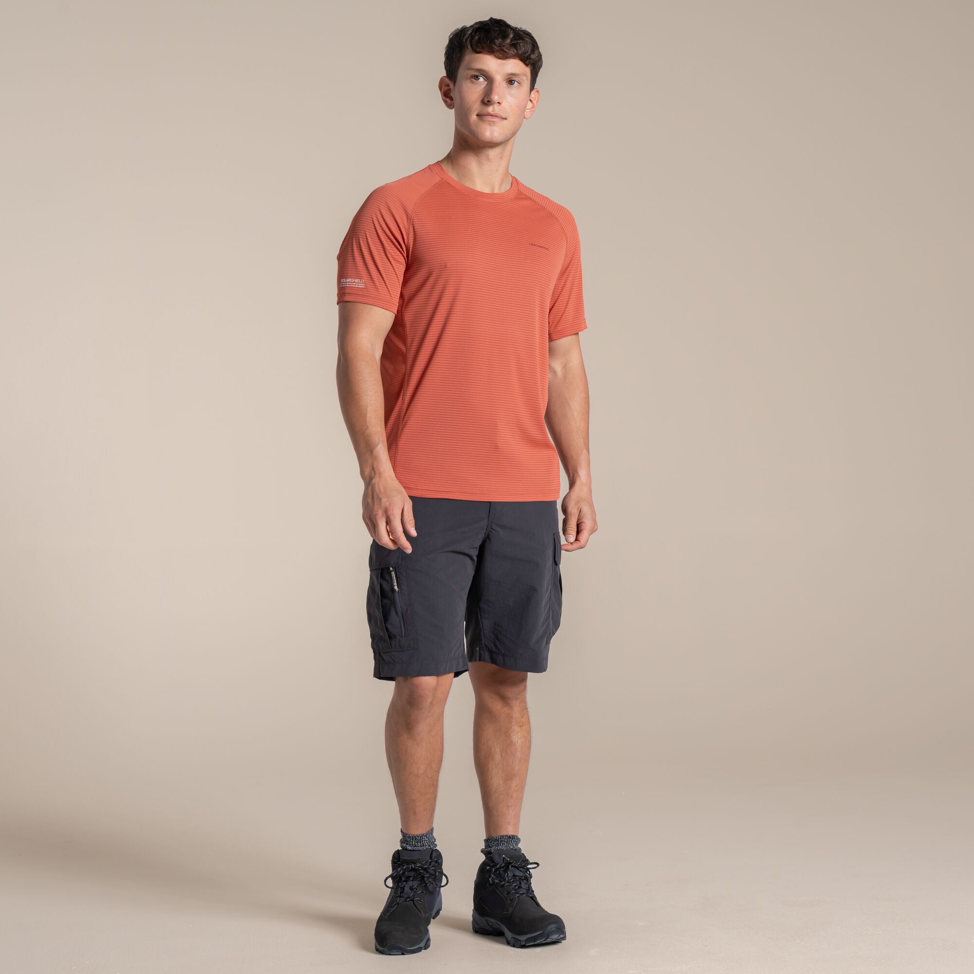 NosiLife SolarShield+ Short Sleeved T-Shirt-Dark Sahara - Image 2