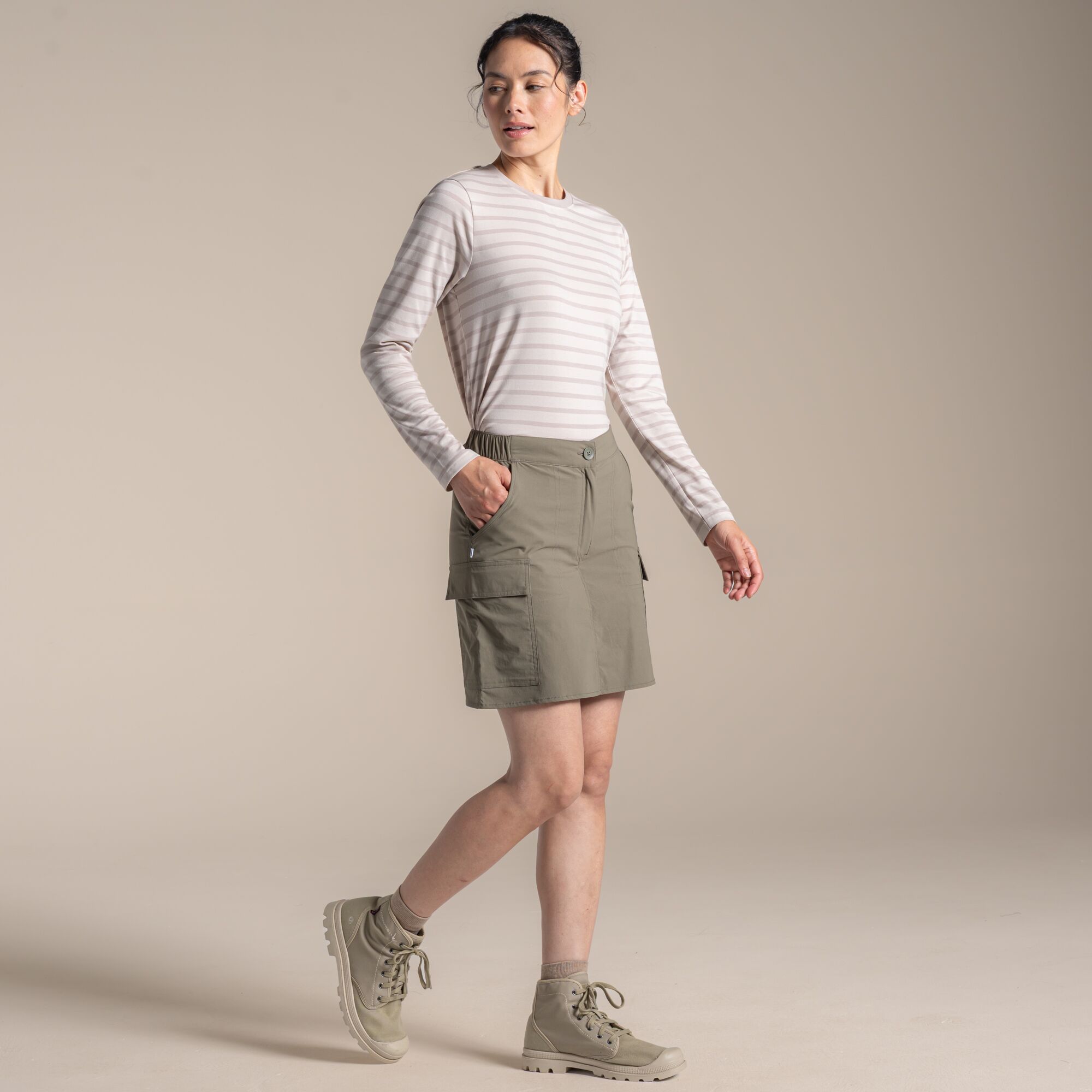 NosiLife Pro Cargo Skort Wild Olive - Image 2